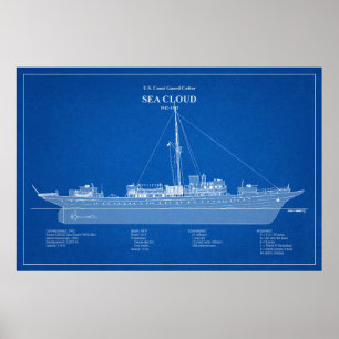 Póster USCG Cutter Sea Cloud wpg-284 - ABD