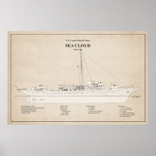 Póster USCG Cutter Sea Cloud wpg-284 - SBD