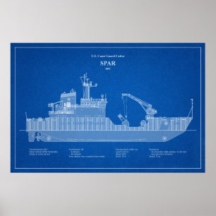 Póster USCG Cutter Spar wlb-206 - ABD