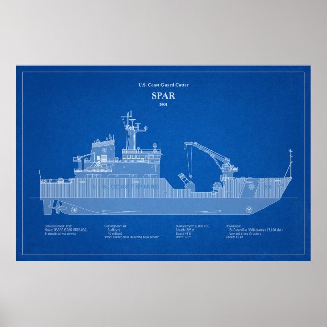 Póster USCG Cutter Spar wlb-206 - ABD (Frente)