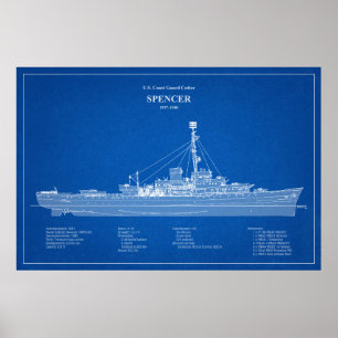 Póster USCG Cutter Spencer wpg-36 - ABD