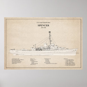 Póster USCG Cutter Spencer wpg-36 - SBD