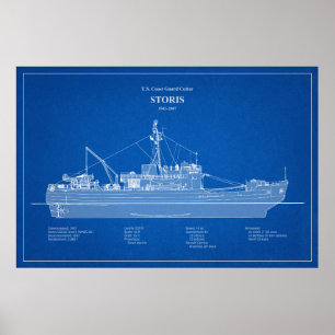Póster USCG Cutter Storis wmec-38 - ABD