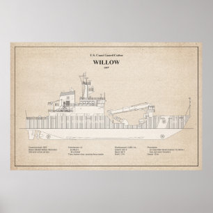 Póster USCG Cutter Willow wlb-202 - SBD