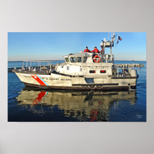 Póster USCG poster del bote salvavidas del motor de 47