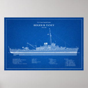 Póster USCG Roger B. Taney whec-37 - ABD