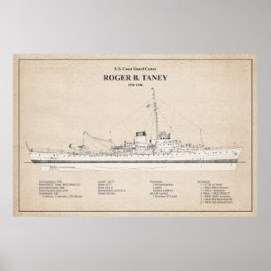 Póster USCG Roger B. Taney whec-37 - SBD