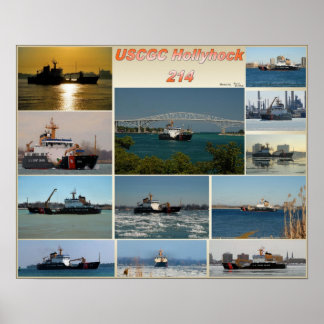 Póster USCGC Cutter Hollyhock WLB-214