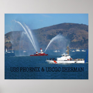 PÓSTER USCGC SHERMAN & FIREBOAT PHOENIX