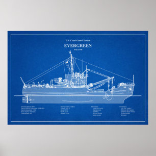 Póster USCGT Evergreen wlb-295 - ABD