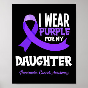 Póster Usé Púrpura Para Mi Hija Cáncer De Pancreático