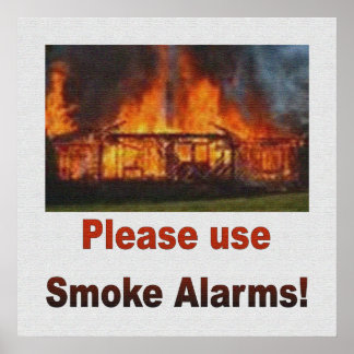 PÓSTER USE SMOKE ALARMS SAFETY POSTER