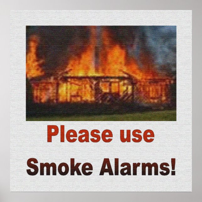PÓSTER USE SMOKE ALARMS SAFETY POSTER (Frente)