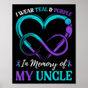 Póster Usé Un & Verde azulado; Morado En Memoria De Mi
