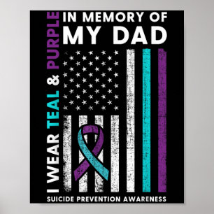 Póster Usé Un & Verde azulado; Morado En Memoria De Mi