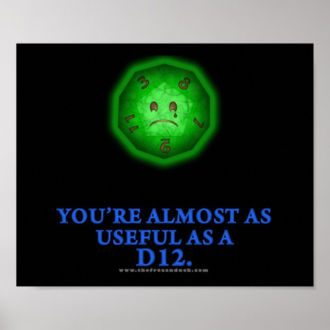 Póster Useful As a D12 (Frente)