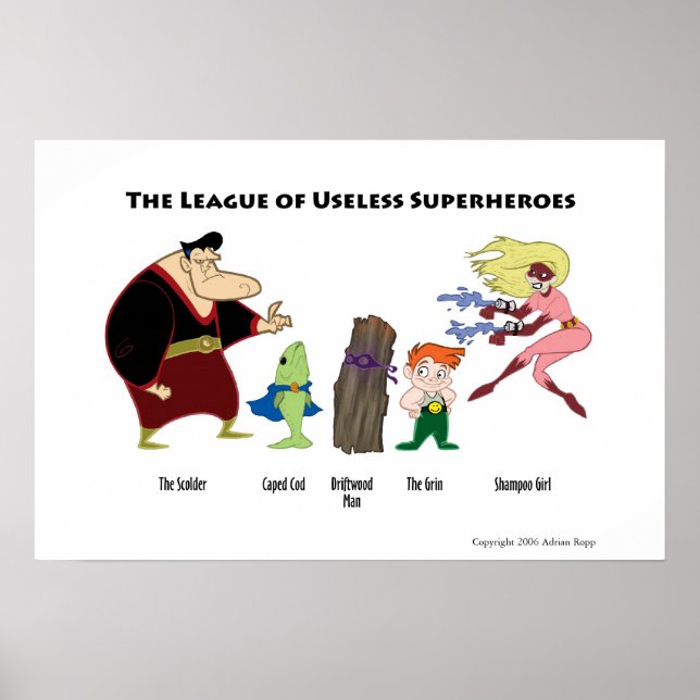 Póster Useless Superheroes Poster (Frente)