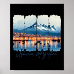 Póster Ushuaia Argentina Viaje Encuentro En Ushuaia V