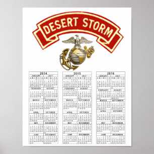 PÓSTER USMC DESERT STORM VETERAN