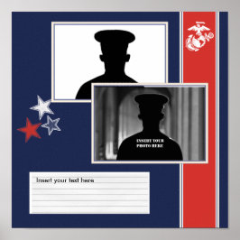 Póster USMC Dress Blues Photo Collage