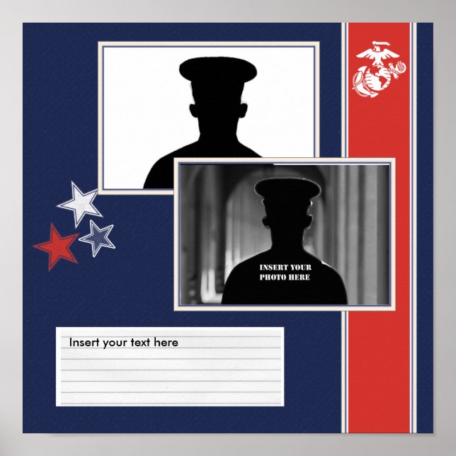 Póster USMC Dress Blues Photo Collage (Frente)