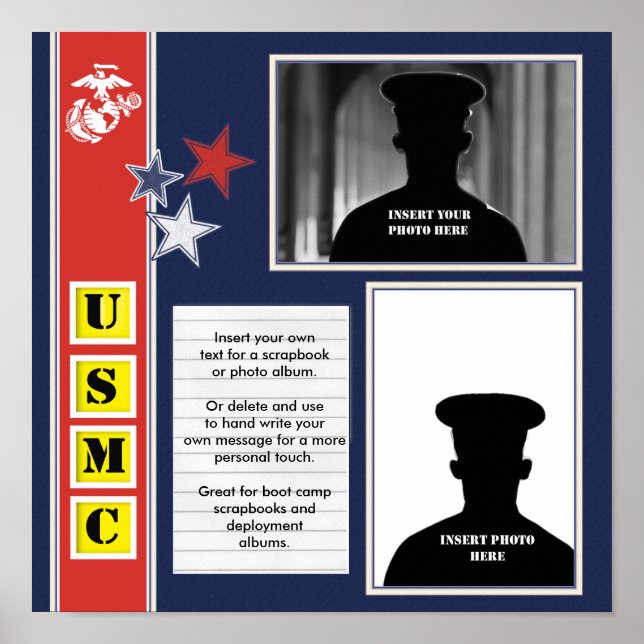 Póster USMC Photo Scrapbook Collage (Frente)