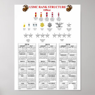 PÓSTER USMC RANK STRUCTURE