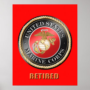 Póster USMC Retired Poster