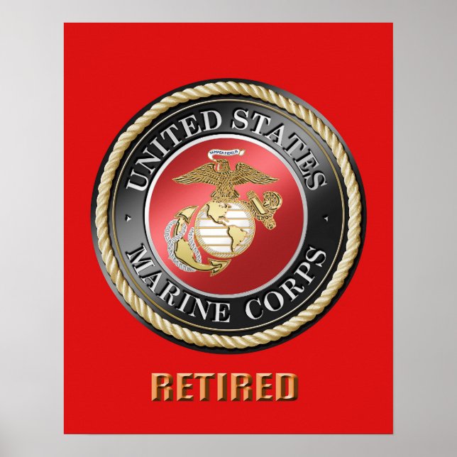 Póster USMC Retired Poster (Frente)