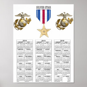 PÓSTER USMC SILVER STAR