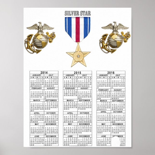 PÓSTER USMC SILVER STAR (Frente)