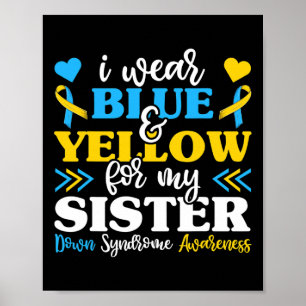 Póster Uso Amarillo Azul Para Mi Hermana Con Síndrome De 