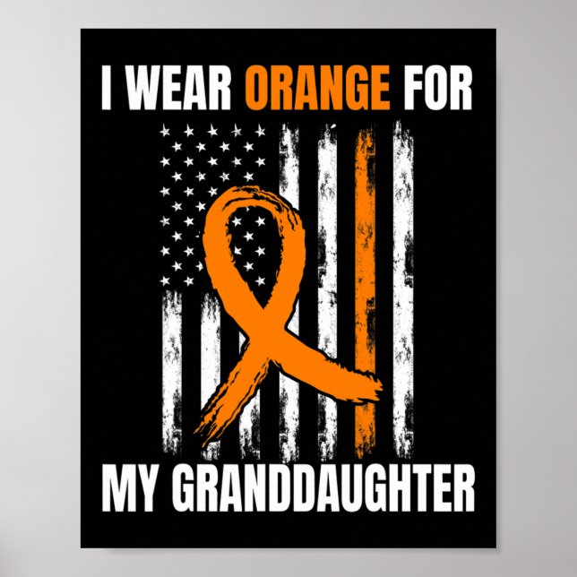 Póster Uso Ame Nieta Naranja Leucemia (Frente)