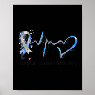 Póster Uso Azul Para Alguien Que Lucha Concienciar Sobre 