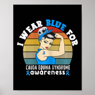 Póster Uso Azul Para Conciencia Sobre El Síndrome Equina