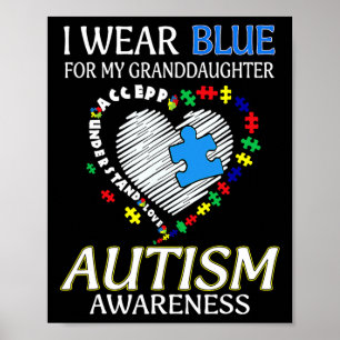 Póster Uso Azul Para Concienciar Sobre El Autismo De Mi N