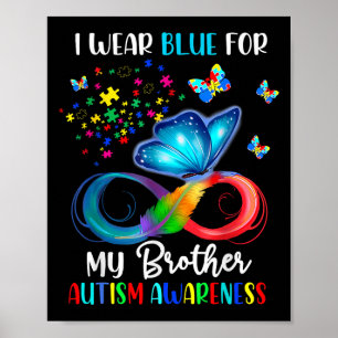 Póster Uso Azul Para Mi Hermano Autismo Rompecabezas Mari