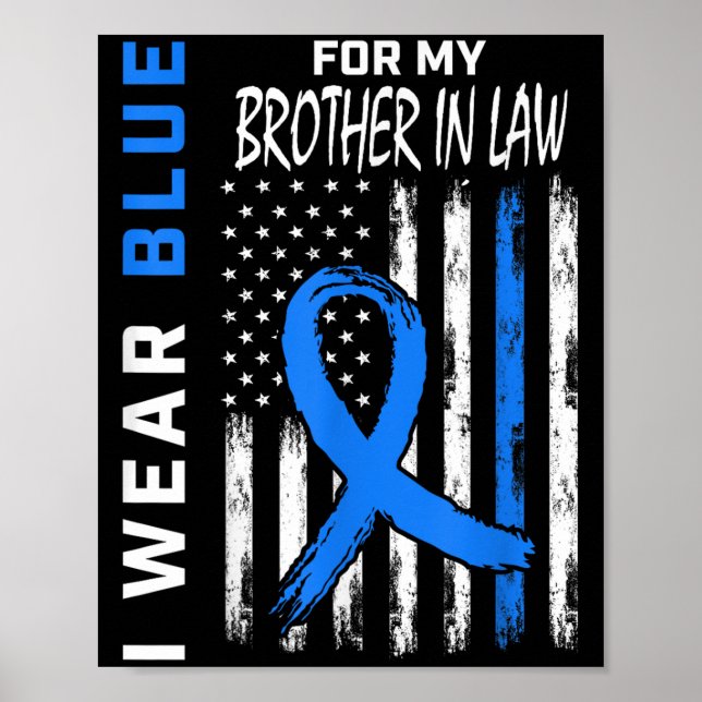 Póster Uso Azul Para Mi Hermano En La Ley Diabetes Awaren (Frente)