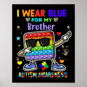 Póster Uso Azul Para Mi Hermano Mes De Concienciación Sob