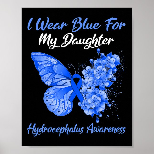 Póster Uso Azul Para Mi Hija Hydrocephalus Warrier (Frente)