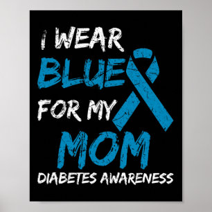 Póster Uso Azul Para Mi Mamá Cinta De Sensibilización Sob