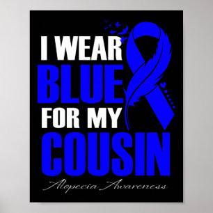 Póster Uso Azul Para Mi Primo Alopecia Feather