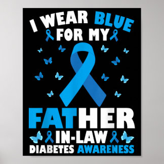 Póster Uso Azul Para Mi Suegro Diabetes Tipo 1 A