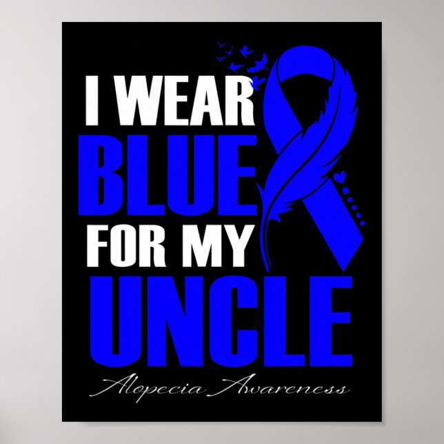 Póster Uso Azul Para Mi Tío Alopecia Feather (Frente)