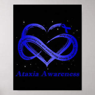 Póster Uso Azul Por Ataxia Awareness Warrior T-Shirt11