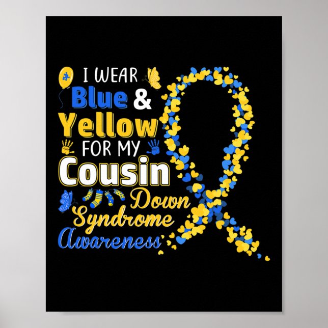 Póster Uso Azul Y Amarillo Para Mi Síndrome De Primo-Caíd (Frente)