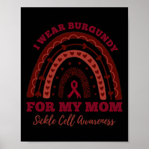 Póster Uso Borgoña Para Mi Mamá Célula De Arcoiris Awa