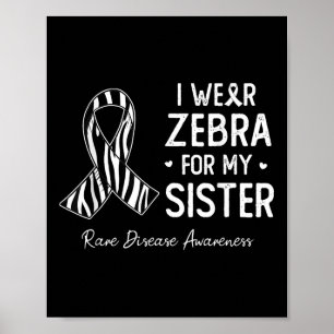 Póster Uso Cebra Para Mi Hermana Raras Conciencia Sobre L