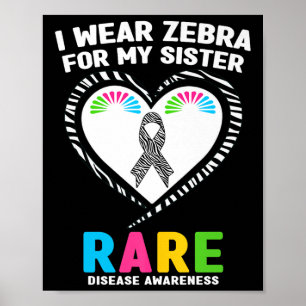 Póster Uso Cebra Para Mi Hermana Raras Conciencia Sobre L