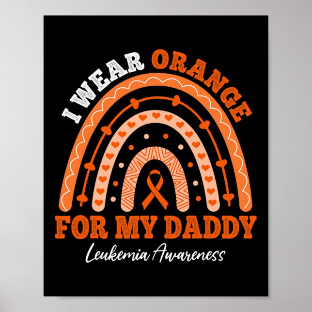 Póster Uso Cinta Naranja Para Papi Conciencia De La Leuce (Frente)